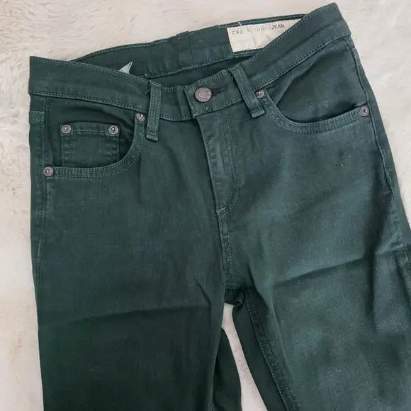 Rag & Bone Skinny Jean Forest Green Tencel Stretch Denim Style W15020337 - 25 - Picture 4 of 16